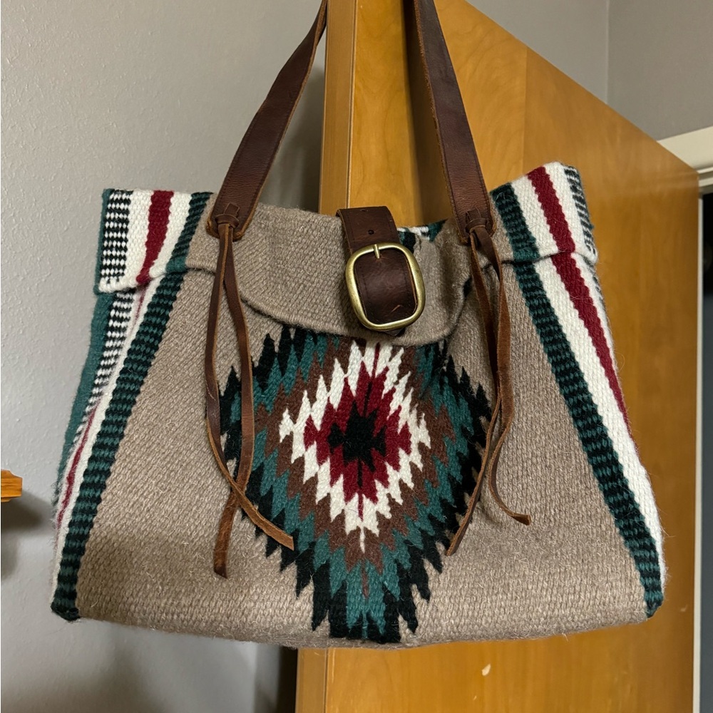 Handmade saddle blanket purse.